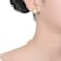 Pear Shape Pearl Hammered Stud Earrings In 14K Gold Over Sterling Silver