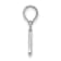 Sterling Silver Polished Block Initial -M- Pendant