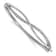 Rhodium Over Sterling Silver Polished Cubic Zirconia Infinity Hinged Bangle