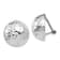 Rhodium Over 14k White Gold 18mm Hammered Non-pierced Stud Earrings