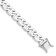 Rhodium Over 14k White Gold 10.2mm Hand-polished Fancy Link Bracelet