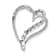 Rhodium Over 14k White Gold Diamond Heart Chain Slide Pendant