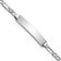 Rhodium Over 14k White Gold Semi-Solid Polished Figaro Link ID Bracelet
