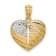 Rhodium Over 14K Two-tone Gold with Rhodium US Flag With Cross Heart Pendant