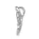 Rhodium Over 14k White Gold Diamond Round Petal Flower Chain Slide Pendant