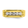 10K Yellow Gold Lab Grown Diamond SI1/SI2, G H I, 5-Stone Men's Channel Band