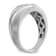 Rhodium Over 14K White Gold Lab Grown Diamond SI1/SI2, G H I, Men's Band