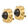 14k Yellow Gold Onyx Non-Pierced Stud Earrings