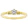 White Cubic Zirconia 18K Yellow Gold Over Sterling Silver Promise Ring 0.36ctw