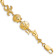 14k Yellow Gold Textured Seashore Theme Link Bracelet
