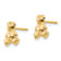 14K Yellow Gold Teddy Bear Post Earrings