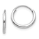 Rhodium Over 14K White Gold Endless Hoop 3 Pair Earring Set