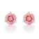 Pink Lab-Grown Diamond 14kt White Gold Martini Stud Earrings 0.75ctw