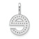 14K White Gold Diamond Lower Case Letter E Initial Pendant