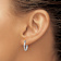 Rhodium Over 14k White Gold 9/16" Polished Tube Hoop Earrings
