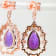 Amethyst and CZ 6.95 Ctw Pear 18K Rose Gold Over Sterling Silver Center
Design Earrings Jewelry