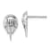 Rhodium Over Sterling Silver Polished Horseshoe Crab Post Earrings