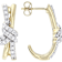Modern Lab-Grown Diamond J-Hoop Earrings 0.50ctw In 14K Gold Over
Sterling Silver