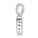 14K White Gold Diamond Letter R Initial with Bail Pendant