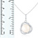 11-12mm Button White Cultured Freshwater Pearl and CZ Rhodium Over
Sterling Silver Pendant
