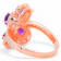 6x4mm Oval Amethyst and White CZ 18K Rose Gold Over Sterling Silver
Ring, 1.50ctw