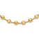 14K Yellow Gold Polished and Satin Puffed Circles Necklace