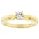 CZ Solitaire Ring In 18K Gold Over Sterling Silver 0.40ctw