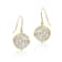 Pave CZ Drop Earrings In 14K Gold Over Brass