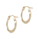14K Yellow Gold Diamond Cut 5/8" Round Hoop Earrings
