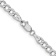 14k White Gold 4.3mm Semi-Solid Curb Link Chain 22 inch
