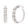 3-3.5mm Round White Freshwater Pearl and Sterling Silver Beaded Hoop Earrings