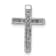 Rhodium Over 14K White Gold 1/6ct. Diamond Latin Cross Chain Slide