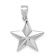 Rhodium Over 14k White Gold Polished Star Pendant