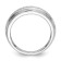 Rhodium Over 14K White Gold Diamond Trio Men's Wedding Band 0.10ctw