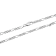 Robert Alton Men's Figaro Chain Necklace 3.5mm In Stainless Steel 24 Inch