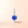 14K White Gold Round Tanzanite and Diamond Pendant 0.85ctw