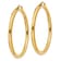 14k Yellow Gold 2 3/16" Polished Tube Hoop Earrings