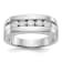 Rhodium Over 10K White Gold Lab Grown Diamond SI1/SI2, G H I, 5-Stone
Men's Channel Band