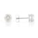 Cushion Cut White Lab-Grown Diamond H-I SI 14k White Gold Stud Earrings 1.50ctw