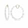 14K Yellow Gold Over Sterling Silver XL Bamboo Acrylic Hoops in Clear