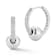 Rachel Zoe CZ Pave Hoop and Ball Dangle Earrings in Rhodium Over
Sterling Silver
