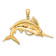 14k Yellow Gold Textured Marlin Pendant