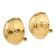 14k Yellow Gold Hammered Non-pierced Stud Earrings