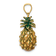 14k Yellow Gold Polished and Textured 3D Enameled Pineapple Charm