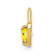 14K Yellow Gold Citrine Simulant Birthstone Heart Charm
