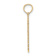 14k Yellow Gold Budded Cross Charm
