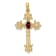 14K Yellow Gold 5x3mm Oval Garnet Cross Pendant