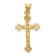 14k Yellow Gold Polished Satin and Diamond-Cut Crucifix Pendant