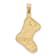 10K Yellow Gold Red and White Enameled HO HO HO Christmas Stocking Charm