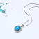 Lab Created Blue Opal, Green Nanocrystal & Cubic Zirconia Accents
Sterling Silver Necklace